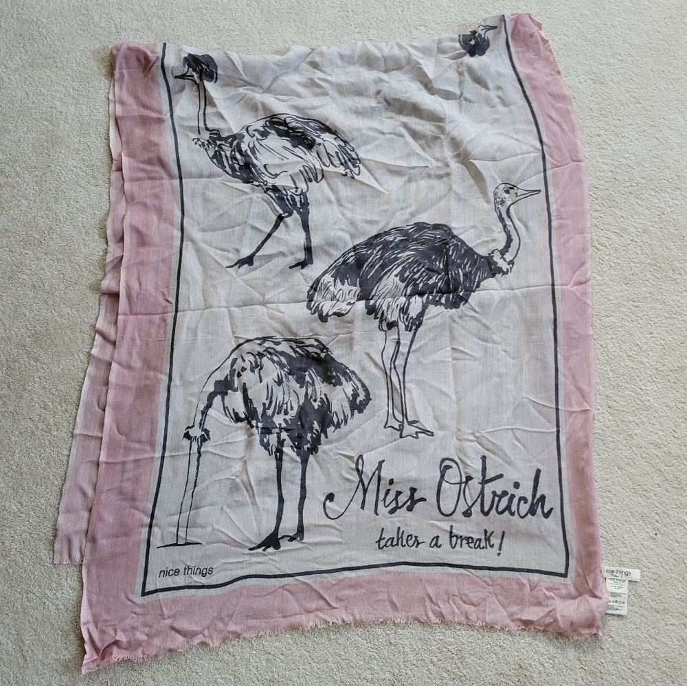 Miss Ostrich Takes A Break Scarf Nice Things Paloma S